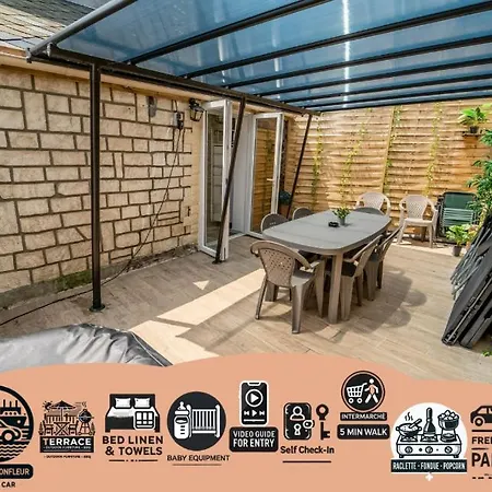 Le Spacieux Jacuzzi & Terrasse Parking 10min Honfleur